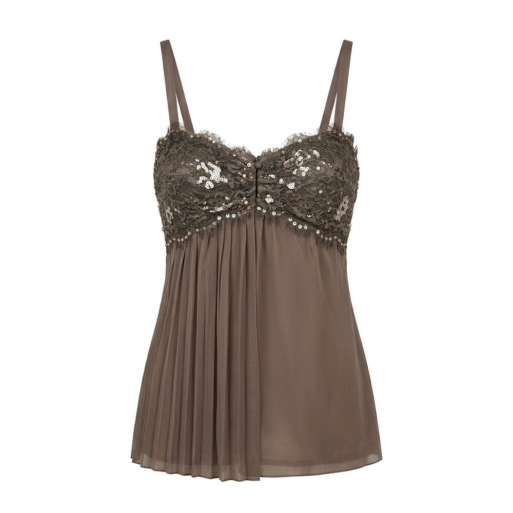 MayQueen Camisole Women Purple Whimsigoth Fairycore Y2K Sequin Lace Top